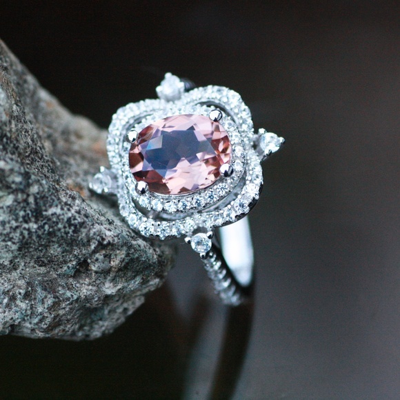 Handmade Color Change Diaspore Ring Sterling Silver 925, Statement Ring - Picture 3 of 9